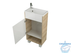 Тумба напольная 1Marka Lira 40Н с раковиной Lira 40 дуб сонома L