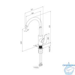 Смеситель для кухни Milardo Meal M01SBJ0M05 (хром)