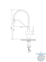 Смеситель для кухни Raglo R86.41.05 (сатин/черный)