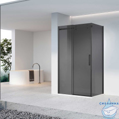 Душевое ограждение Vincea Como-N 140x100 профиль черный, стекло тонированное VSR-4CN1014CGB