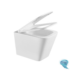 Унитаз подвесной безободковый Lemark Florex 9614001 с сиденьем быстросъемным Soft Close (микролифт)