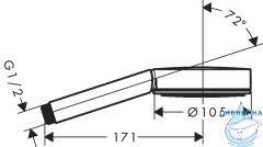 Ручной душ Hansgrohe Pulsify S 1 режим 24120700 (белый)