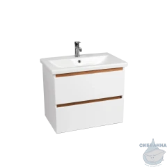 Тумба Viant Мальта 60П с раковиной Como 60 белый/дуб вотан