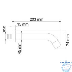 Излив для ванны WasserKRAFT A018 (хром)