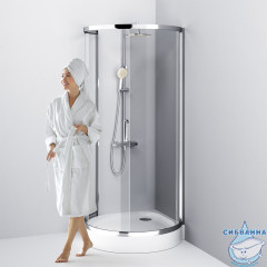 Душевое ограждение AM.PM Like Round 95х95 W83G-333-095CT профиль хром, стекло прозрачное (без поддона)