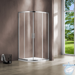 Душевое ограждение Vincea Garda 90x90 профиль хром, стекло прозрачное VSQ-1G900CL