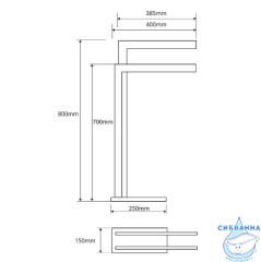 Стойка с двойным держателем для полотенец Bemeta Beta 132836022