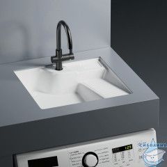 Раковина на стиральную машину встраиваемая снизу ABBER Rechteck AC2224R белая
