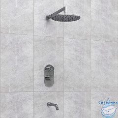 A15030  Встраиваемый комплект для ванны с изливом и верхней душевой насадкой A15030 T