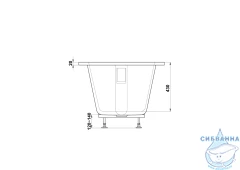 Ванна из искусственного камня Bas Марбея 170x70