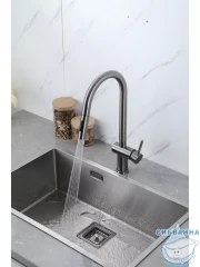 Смеситель кухни Frap F60807-9 (оружейная сталь)