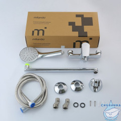 Смеситель для ванны с длинным изливом, Horizont, Milardo, HORSB02M10