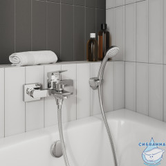 Смеситель для ванны Milardo Atlantic ATLSBC0M02 с душевым гарнитуром (хром)