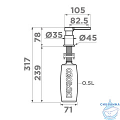 Omoikiri OM-05-LG латунь/графит 4995075