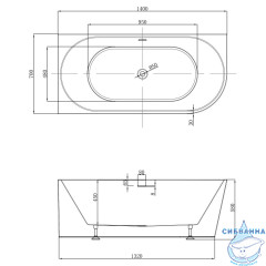 Акриловая ванна ABBER AB9502-1.4 L белая