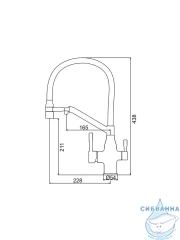 Смеситель кухни Frap F4397-9 (оружейная сталь)