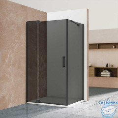 Душевое ограждение Vincea Экстра 80-90x90 профиль черный, стекло тонированное VSR-1E809090CGB