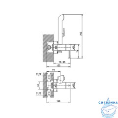 Встраиваемый смеситель с гигиеническим душем Milardo 001SBR0M08 (хром)
