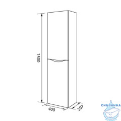 Пенал подвесной, 40 см, Cloud, белый, IDDIS, CLO40W0i97