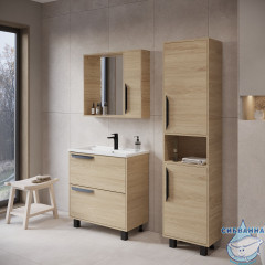 Зеркальный шкаф Viant Кёльн 60 светлое дерево VKEL60SD-ZSH