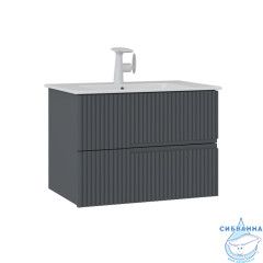 Тумба с раковиной ORKA Moonlight 70 подвесная, антрацит матовый