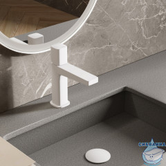 Смеситель для раковины Wasserkraft Saale 9503 (белый матовый)