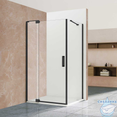 Душевое ограждение Vincea Extra 110-120x100 профиль черный, стекло прозрачное VSR-1E111210CLB