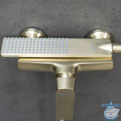 Смеситель для душа Lemark Ursus LM7203BG с душевым гарнитуром (брашированное золото)