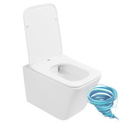 Унитаз подвесной безободковый Abber Rechteck  AC1201T с сиденьем Soft Close (микролифт) (белый)