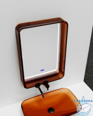 Зеркало ABBER Kristall AT6701Opal с подсветкой