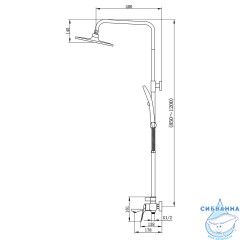 Душевая система Azario Lursy 250 1 режим AZ-K2349 (хром)
