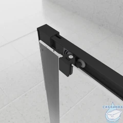 Душевое ограждение Veconi Эво 160x70 профиль черный, стекло тонированное E1-SP-B-16070-12-C9 (без поддона)