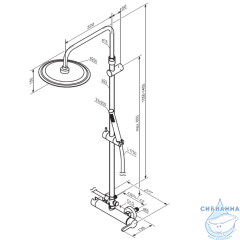 Душевая система Damixa Scandinavian Pure 936710300 (черный матовый)