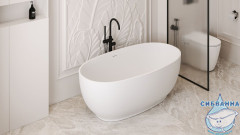 Ванна из искусственного камня ABBER Stein 130x68 AS9641-1.3