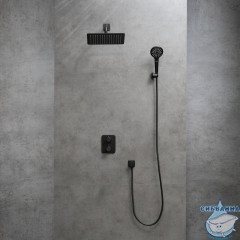 Душевая система Lemark Bronx 300 1 режим LM3749BL (черный матовый)