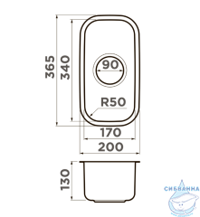 Кухонная мойка Omoikiri Omi 20-U IN 4997022 нержавеющая сталь