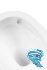 Унитаз подвесной безободковый, смыв торнадо Charus Estella Tornado CR.521.WT3.01 с сиденьем Soft Close (микролифт)