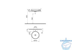 Раковина на столешницу 45 см Vitra Metropole 5940B003-0012