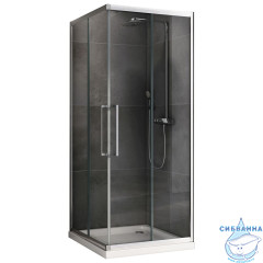 Душевое ограждение Abber Schwarzer Diamant AG02090H 90x90 профиль хром, стекло прозрачное (без поддона)