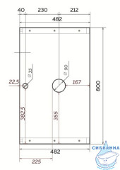 Столешница 1MARKA GRUNGE LOFT 80  Дуб Намибия