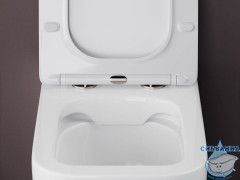 Унитаз приставной безободковый Ceramicanova Cubic Rimless CN1809 с сиденьем Soft Close (микролифт)