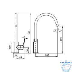 Смеситель для кухни Milardo Atlantic ATLSB00M05 (хром)