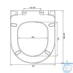 Унитаз подвесной безободковый Aquatek Поларис AQ0700-01 (с сиденьем Soft Close (микролифт)