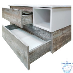 Тумба Comforty Турин 120 дуб бежевый/белый с раковиной Comforty 120 00-00013939