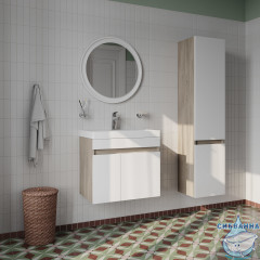 Тумба с умывальником Iddis Zodiac 60 см белый матовый /ясень ZOD6AD0i95