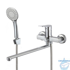 Смеситель для ванны с длинными изливом, глянцевый хром, Demi, Milardo, DEMSB00M10