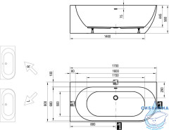 Акриловая ванна Ravak Freedom Corner R 170х80 XC00100040