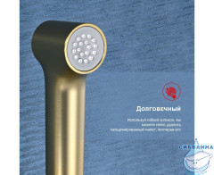 Смеситель Raglo R03.51.03 с гигиеническим душем (сатин золотой)