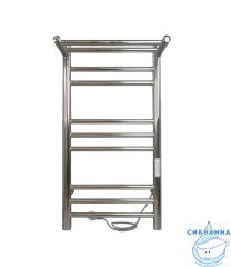 Полотенцесушитель электрический Indigo Line Trinity П8 с полкой (с таймером) 30х70 хром (с возможностью скрытого подключения, подключение R/L)