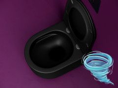 Унитаз подвесной безободковый Ceramicanova Ulma Rimless CN4006TMB с сиденьем быстросъемным Soft Close (микролифт)